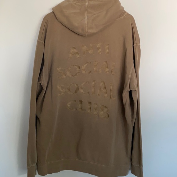 Anti Social Social Club Tone Def Sand Hoodie - Picture 5 of 7